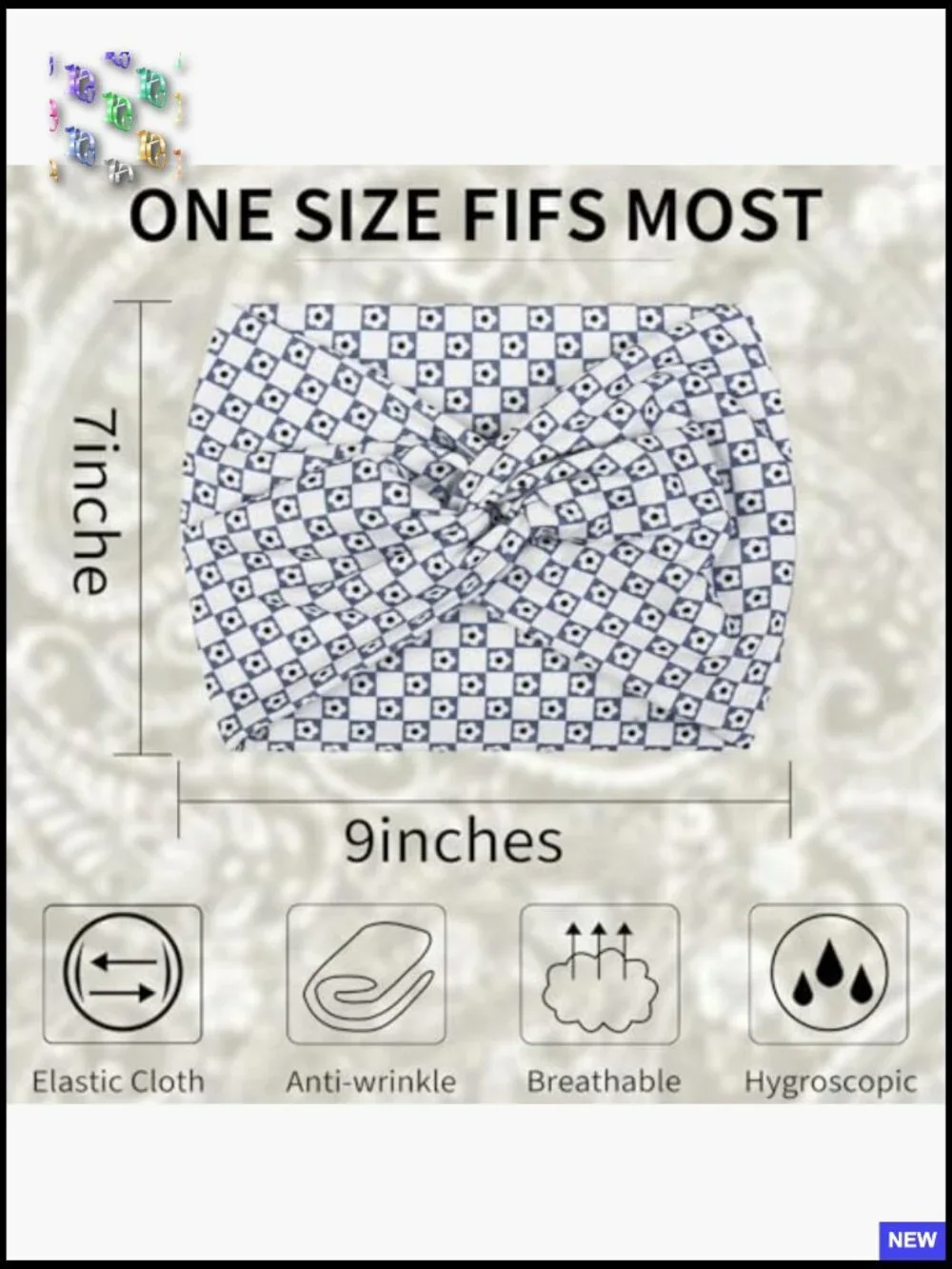 Extra Wide Turban Headbands Set Y2K Streetwear Stretchy Fabric Workout Fashion